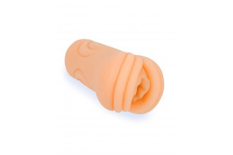 Телесный мастурбатор-вагина с рельефом на поверхности Телесный мастурбатор-вагина с рельефом на поверхности