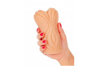 Телесный мастурбатор-вагина с рельефом на поверхности Телесный мастурбатор-вагина с рельефом на поверхности