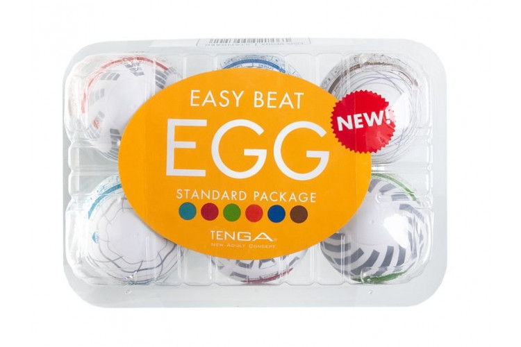 Набор из 6 мастурбаторов Tenga EGG III с различным рельефом