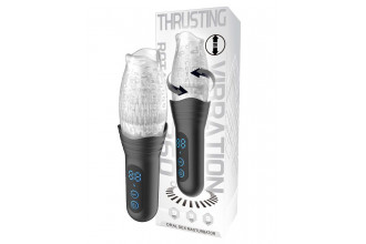 Автоматический мастурбатор Oral Sex Masturbator с функциями ротации, вибрации и фрикций