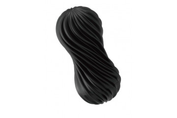 Мастурбатор FLEX Rocky Black с плотным рельефом