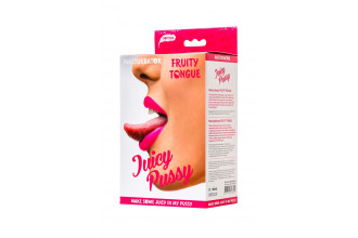 Телесный двусторонний мастурбатор Fruity Tongue - ротик и вагина