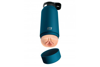 Мастурбатор-вагина в синей колбе F*ck Flask