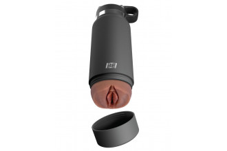 Смуглый мастурбатор-вагина в корпусе-бутылке F*ck Flask