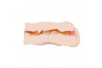 Мастурбатор-вагина с вибрацией и волнами на поверхности