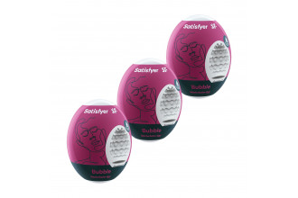 Набор из 3 мастурбаторов-яиц Satisfyer Bubble