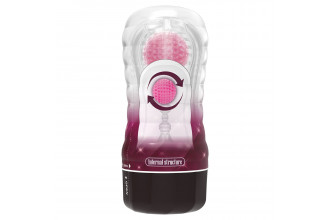 Прозрачный текстурированный мастурбатор Vacuum Cup Masturbator Black Hole