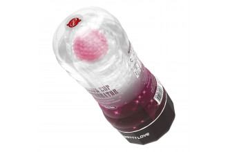 Прозрачный текстурированный мастурбатор Vacuum Cup Masturbator Black Hole