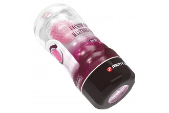 Прозрачный текстурированный мастурбатор Vacuum Cup Masturbator Black Hole