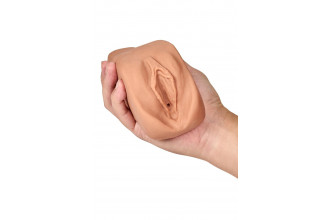 Мастурбатор-вагина с вибрацией Soft & Wet Renata Realistic Tan Masturbator