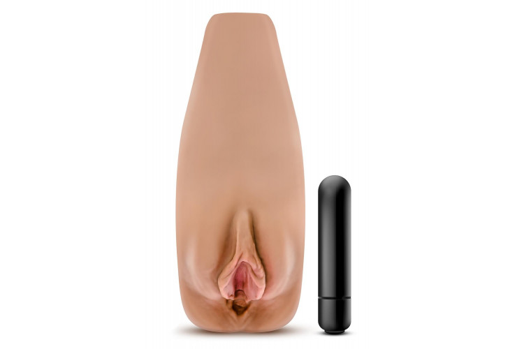 Мастурбатор-вагина с вибрацией Soft & Wet Renata Realistic Tan Masturbator