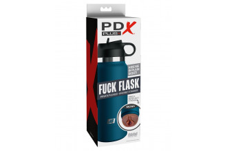 Смуглый мастурбатор-вагина в синей колбе F*ck Flask