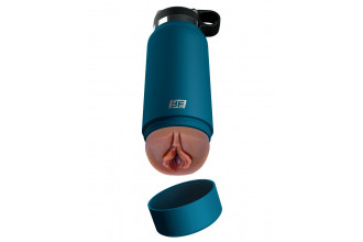 Смуглый мастурбатор-вагина в синей колбе F*ck Flask