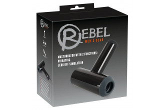 Черный мастурбатор с удобной ручкой Masturbator with 2 Functions