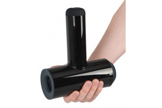 Черный мастурбатор с удобной ручкой Masturbator with 2 Functions