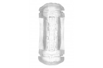 Прозрачный двусторонний мастурбатор Sophia - вагина и анус