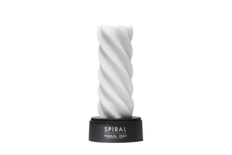Белый 3D мастурбатор SPIRAL