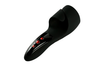 Черный вибромастурбатор с пульсацией Apollo