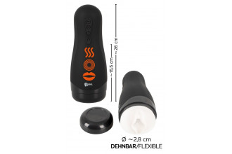 Черный вибромастурбатор с подогревом Masturbator with 3 Functions Черный вибромастурбатор с подогревом Masturbator with 3 Functions