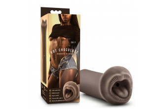 Коричневый мастурбатор-ротик Naughty Nicole