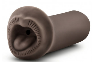 Коричневый мастурбатор-ротик Naughty Nicole