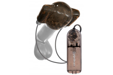 Дымчатый вибростимулятор головки пениса Dual Vibrating Head Teaser