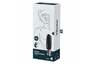 Черный мастурбатор с вибрацией Power Masturbator