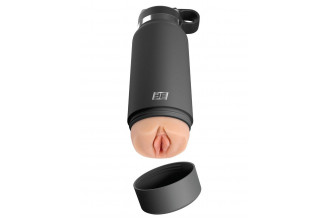 Серый мастурбатор в виде бутылки F*ck Flask