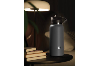 Серый мастурбатор в виде бутылки F*ck Flask
