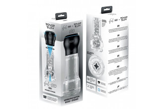 Набор PowerBlow & Feel Pocket Stroker Crystal: мастурбатор и интерактивная насадка