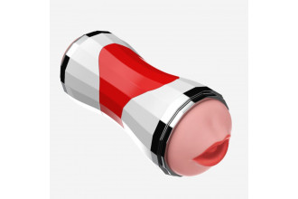 Двусторонний мастурбатор в колбе Power Grip Cup - вагина и ротик