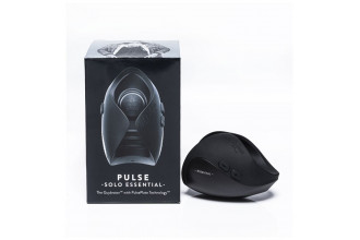 Черный инновационный мужской вибратор PULSE SOLO ESSENTIAL