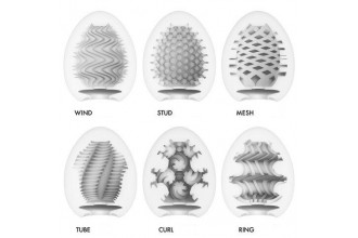 Набор из 6 мастурбаторов Tenga EGG IV с различным рельефом