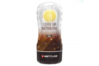 Прозрачный текстурированный мастурбатор Vacuum Cup Masturbator Stellar