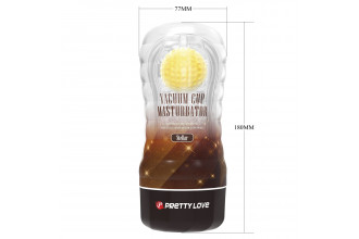 Прозрачный текстурированный мастурбатор Vacuum Cup Masturbator Stellar