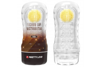 Прозрачный текстурированный мастурбатор Vacuum Cup Masturbator Stellar