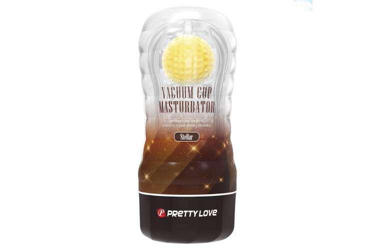 Прозрачный текстурированный мастурбатор Vacuum Cup Masturbator Stellar
