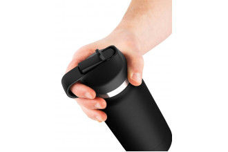 Черный мастурбатор в виде бутылки Fap Flask