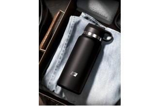 Черный мастурбатор в виде бутылки Fap Flask