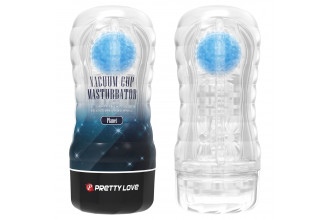 Прозрачный текстурированный мастурбатор Vacuum Cup Masturbator Planet