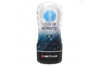 Прозрачный текстурированный мастурбатор Vacuum Cup Masturbator Planet