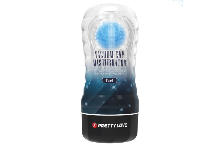 Прозрачный текстурированный мастурбатор Vacuum Cup Masturbator Planet