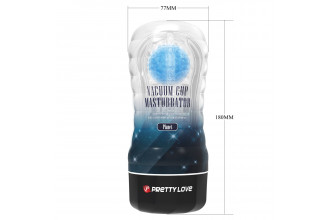 Прозрачный текстурированный мастурбатор Vacuum Cup Masturbator Planet
