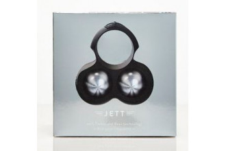 Черный инновационный мужской вибростимулятор JETT