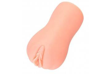Телесный вибромастурбатор-вагина с рельефом Emily