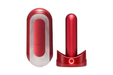Красный мастурбатор Flip Zero Red & Warmer с подогревом