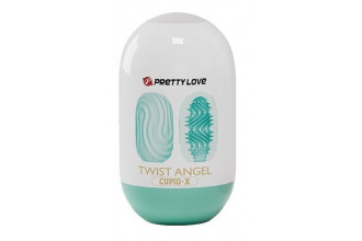 Бирюзовый мастурбатор-яйцо Twist Angel