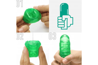 Зеленый мастурбатор-стимулятор Tenga Uni Emerald