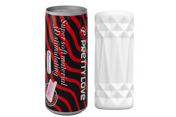 Белый компактный мастурбатор Maid Service в упаковке-банке