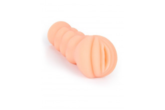 Телесный мастурбатор-вагина с эрекционными кольцами в комплекте